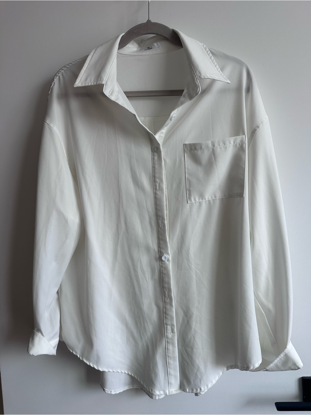 Amazon Men's White Casual Button-Down Shirt